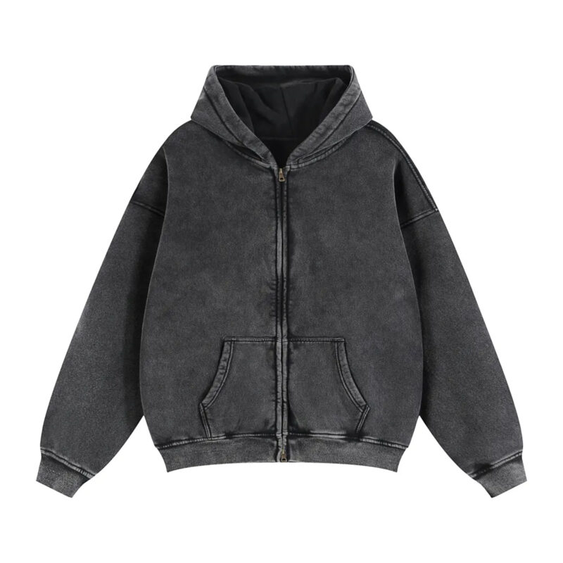 Zip-Through Boxy Hoodie